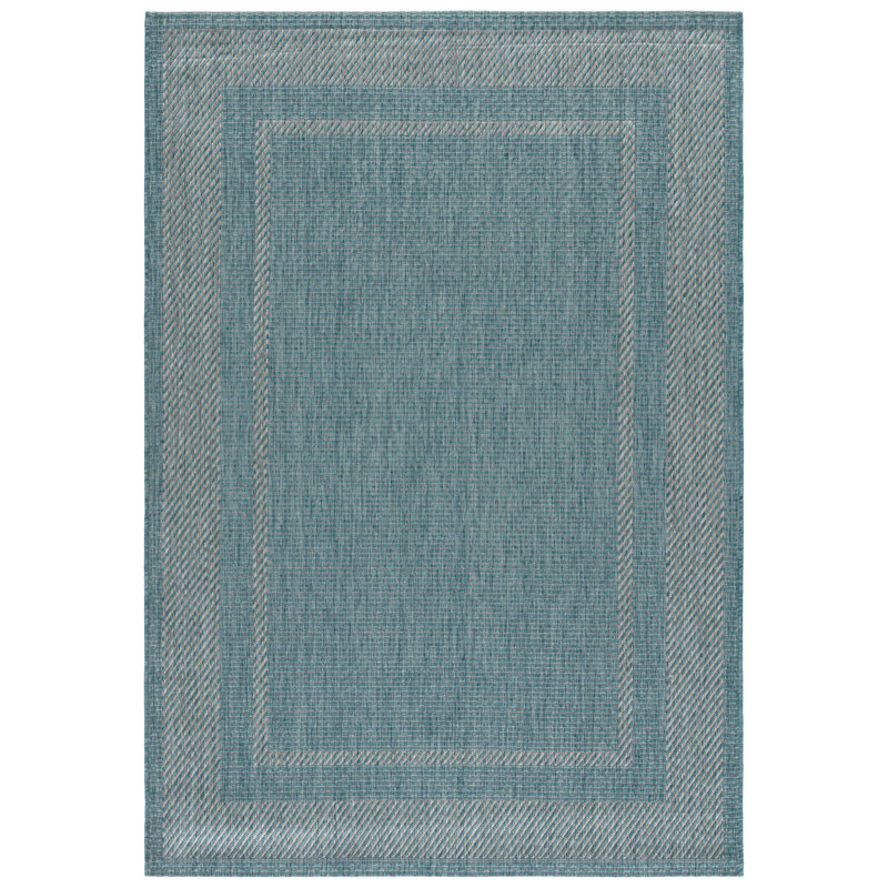 Courtyard Power Loom Performance No Pattern Indoor Rug, 6'-7" x 6'-7" Round