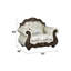 Chaise Pierce avec coussin, tissu beige et finition cerise