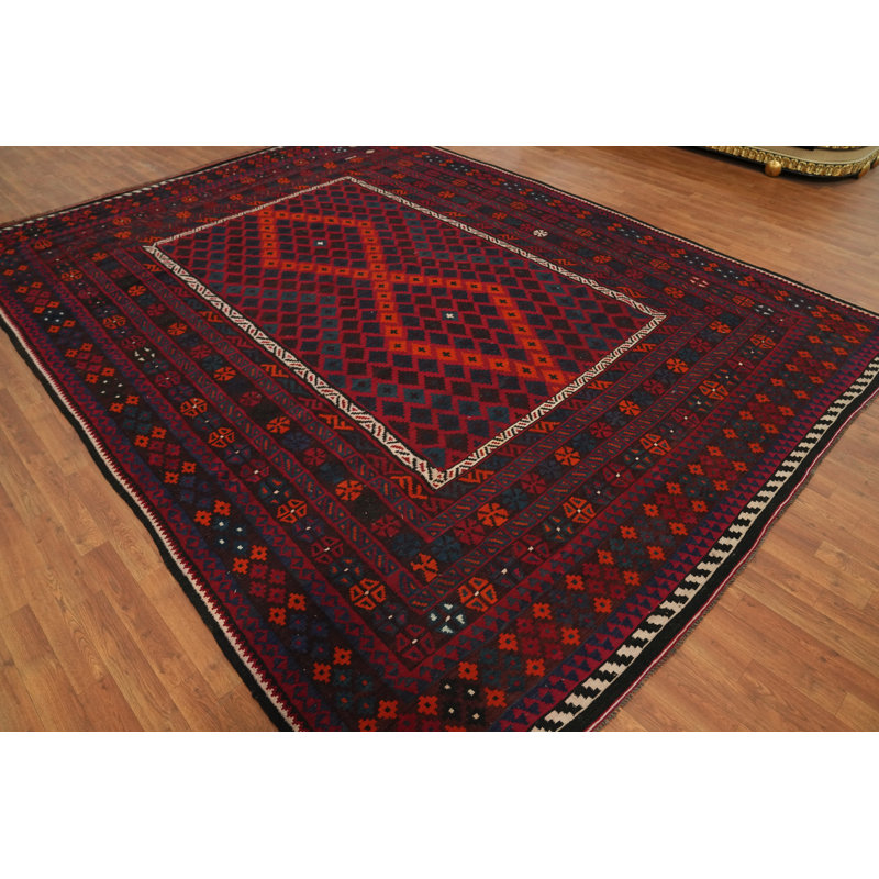 Tapis rouge Kilim 9 pi 13 po