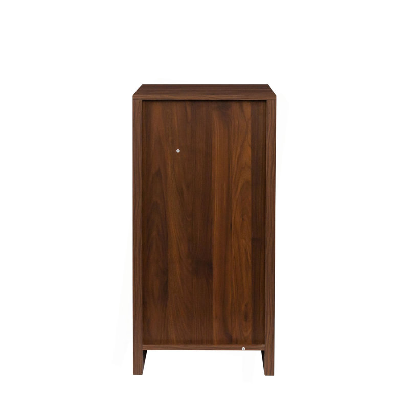 Armoire de bar à vin brun modulaire couleur noyer pour la salle à manger