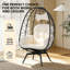 Fauteuil surdimensionné pivotant à 360 ° en rotin pour l'intérieur et l'extérieur avec coussins épais et amovibles-490294979-490294997