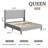 Queen Size Bed Frame, Linen Upholstered Platform with Wingback Headboard, Wooden Slats Support, No Box Spring Needed, Easy Assembly, Light Grey-221331757-221331759