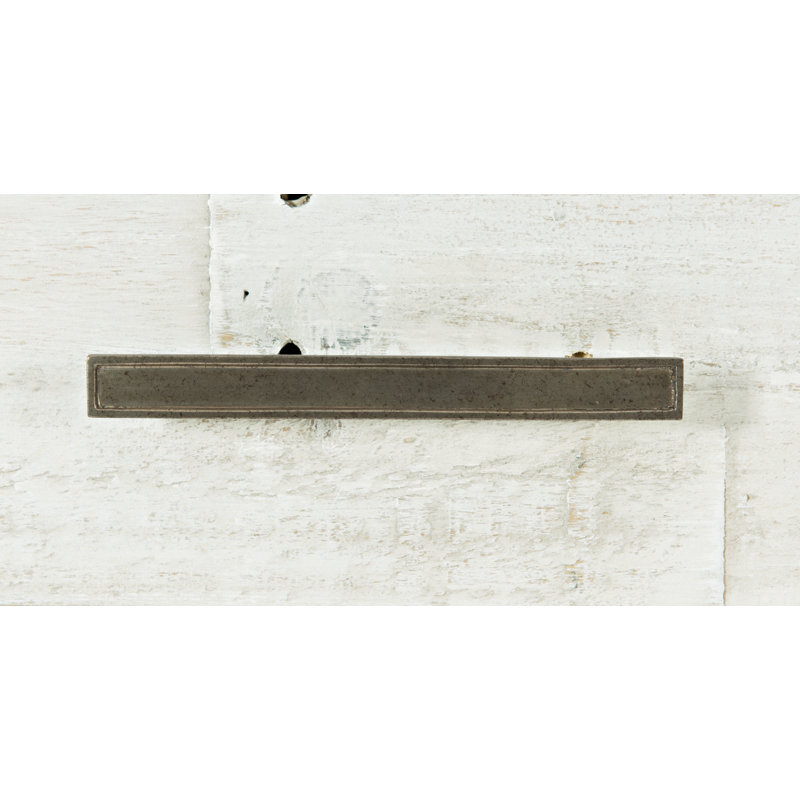 Alvar - Drawer Steel Nightstand, Highland Park - Brushed White Finish