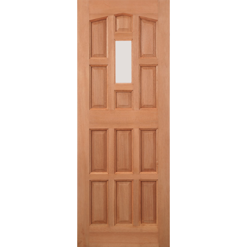 Elizabethan Unglazed Hardwood External Door, 198.1 cm H x 83.8 cm W x 4.4 cm D