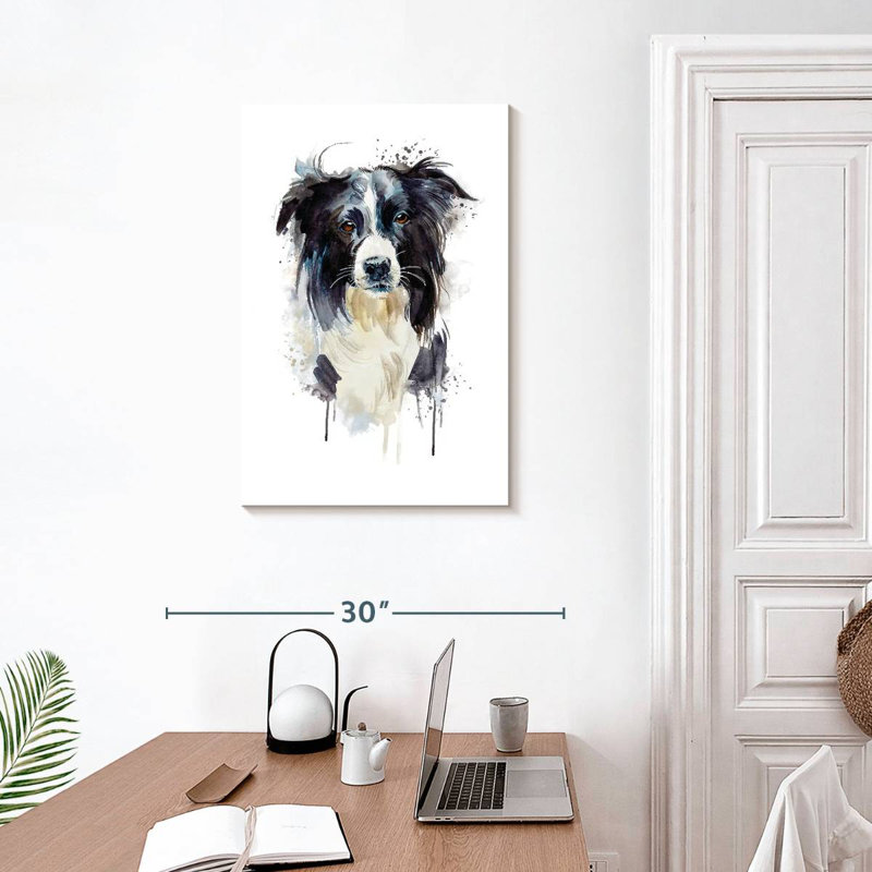 Border Collie Dog Splash, H 30 po x l 20 po