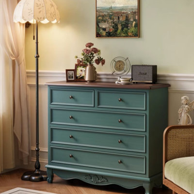 Retro Simple Solid Wood Porch Cabinet Accent Chest