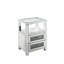 Table de chevet 2 tiroirs en argent