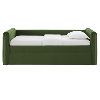 Veyla Channel Tufted Performance Velvet Twin Daybed With Trundle by Modway