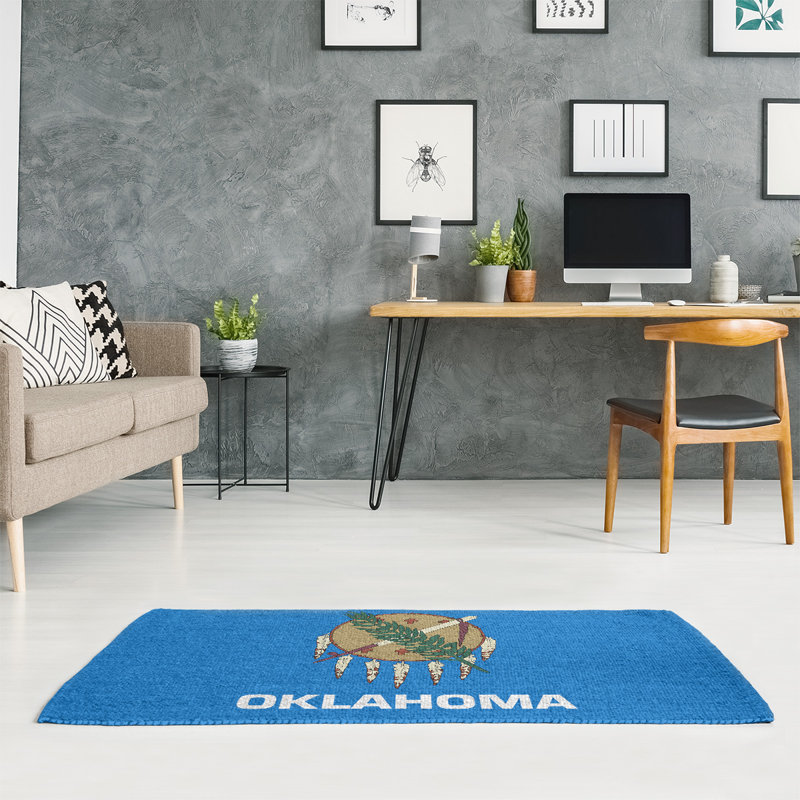 Tapis noir de chenille pour pavillon oklahoma, Rectangle 2 pi x 3 pi
