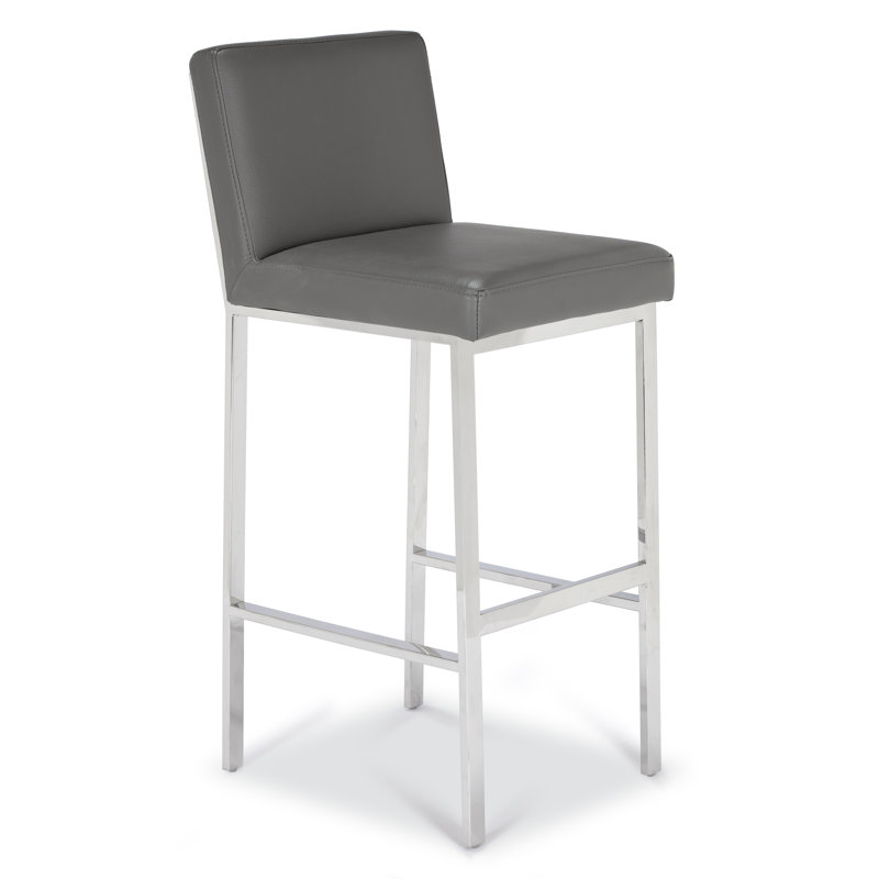 Tabouret de comptoir et de bar, Argent, Blanc, Tabouret de comptoir (assise de 26 po de hauteur)