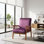 Fauteuil de style Mid-Century moderne de 25 po de largeur, aubergine