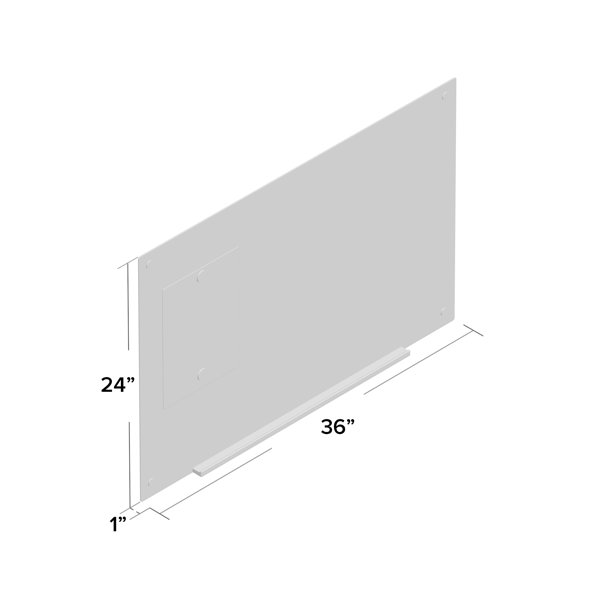 Audio-Visual Direct Magnetic Black Glass Dry-Erase Board - 40 x 60