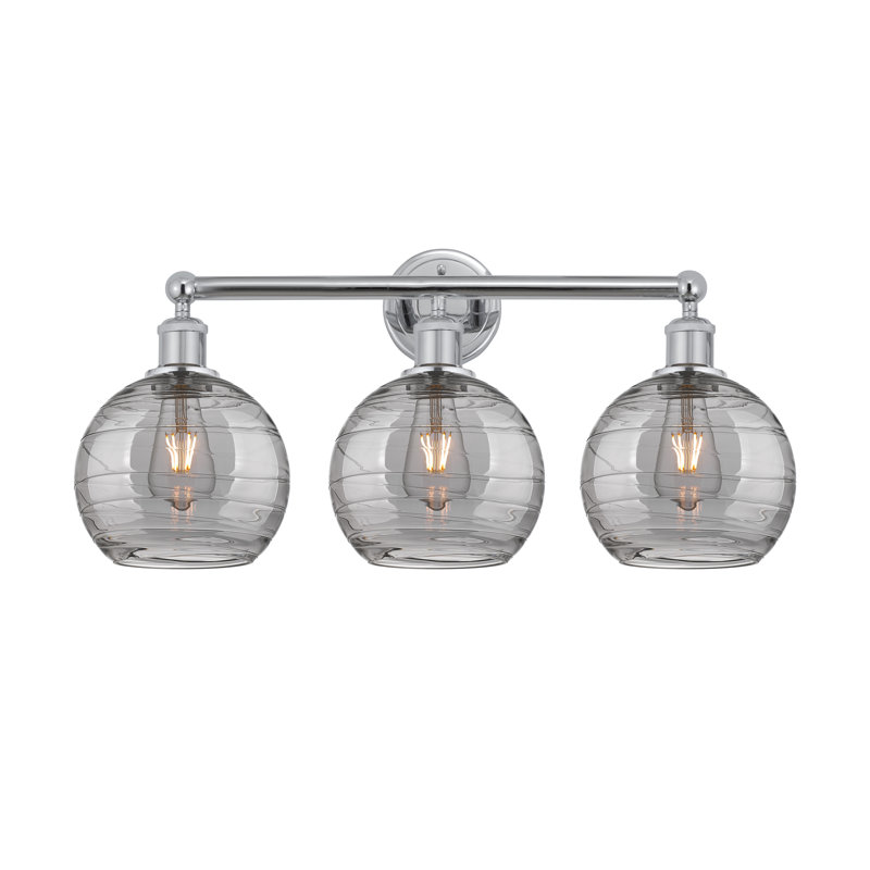 Essex 3 - Light Dimmable Vanity Light, Polished Chrome, Light Smoke