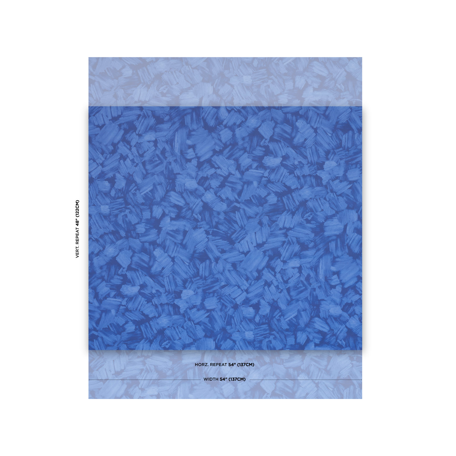 Schumacher x Backdrop Atmos Wallpaper, Bright Blue