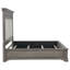 Lit à panneaux rembourrés Cresswell Queen, couleur taupe vieilli-357360807