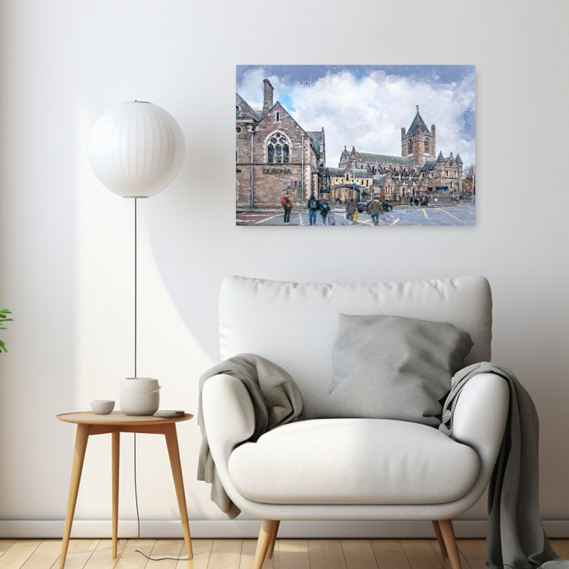 Christ Church, cathédrale, Dublin, architecture contemporaine abstraite, art mural, 24" H x 36" W