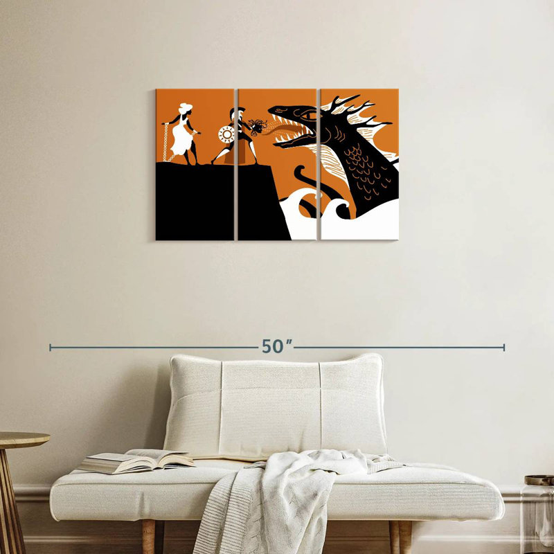 Perseus Saving Andromeda, 20" H x 33" W