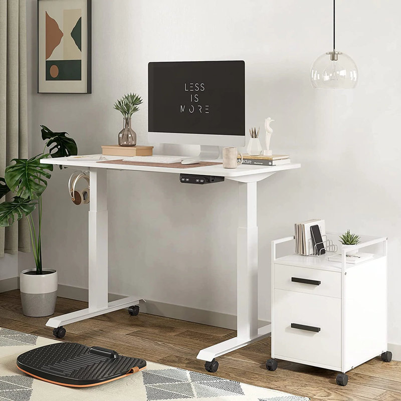 Color 15.7'' Wide 2 -Drawer Mobile File Cabinet, White