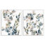 «Collage of Translucent Plants Blue Green Beige» par Albert Koetsier - ensemble de 2 reproductions d'impressions