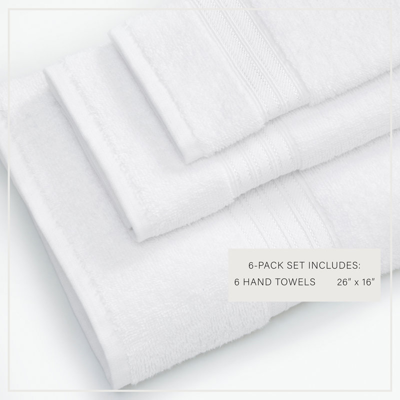 Essuie-mains 100% coton ultra doux à séchage rapide, Blanc