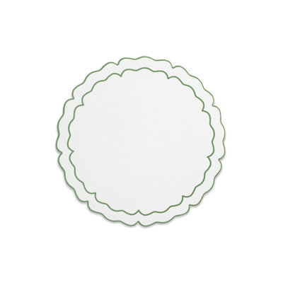 Vinilo Placemat: Scalloped Round Placemat