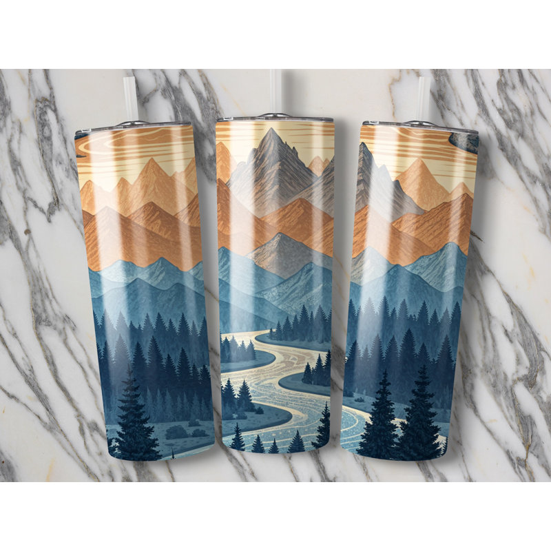 Choose Handmade Tumblers 591ml Vacuum Insulated Stainless Steel (18/8) Travel Tumbler with Straw