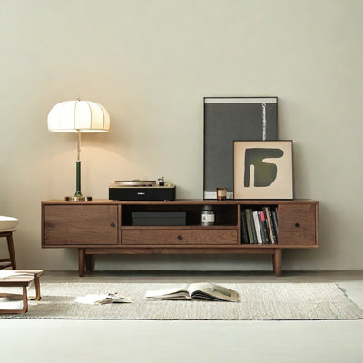 All solid wood living room TV cabinet