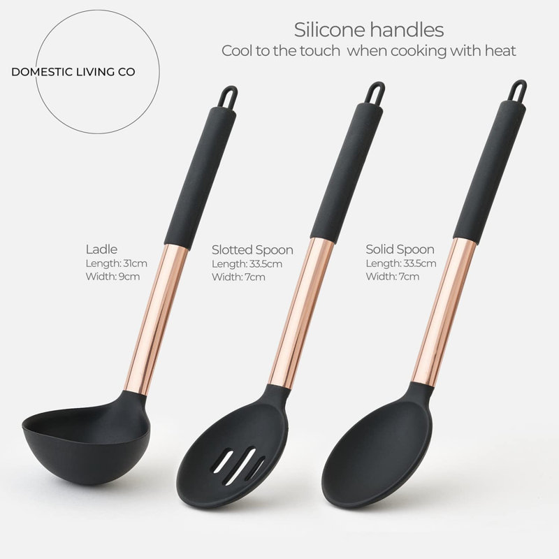 Silicone Kitchenware Set 23 pieces - suitable for non stick and flat bottomed pots