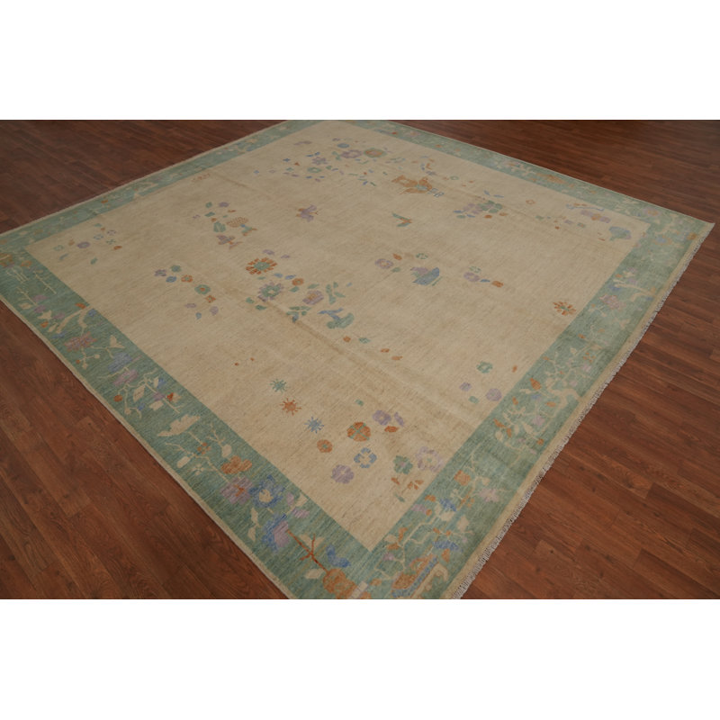 Tapis art déco végétal 10 x 10