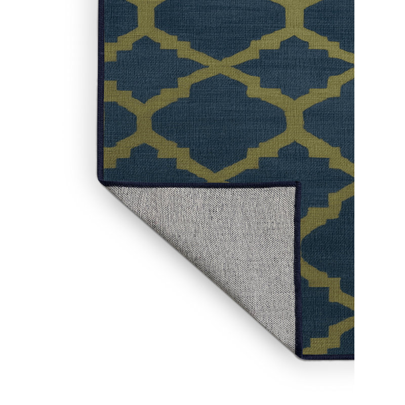 Machine Washable Trellis Gray Area Rug, Rectangle 7' x 10'