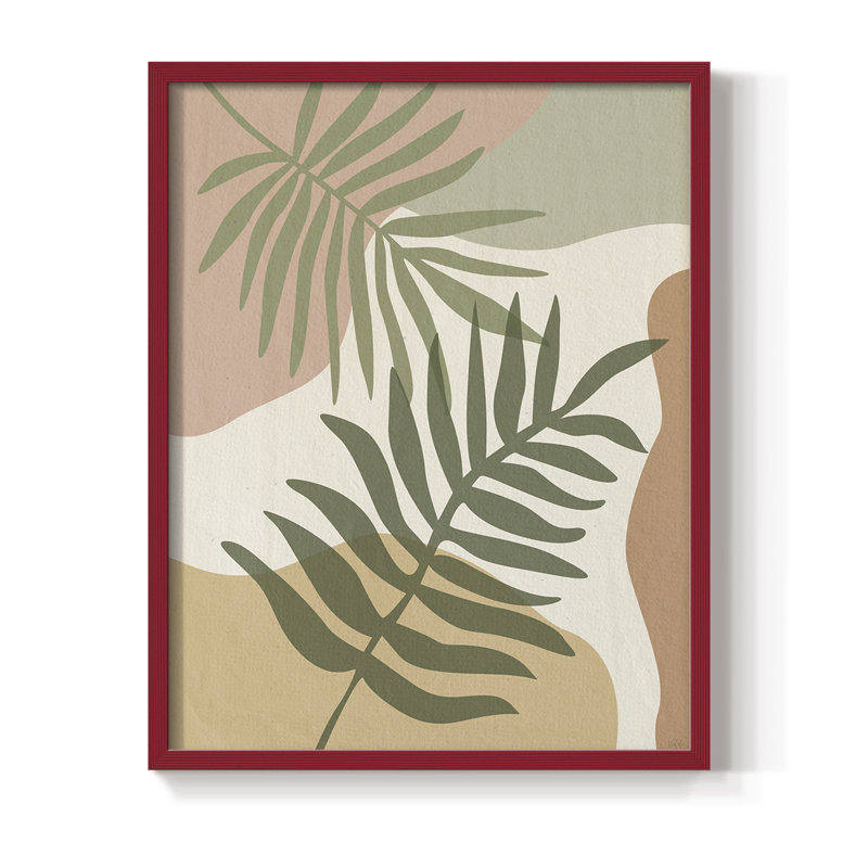 «Mid Century Palm II», H 21 po x l 17 po, Rouge