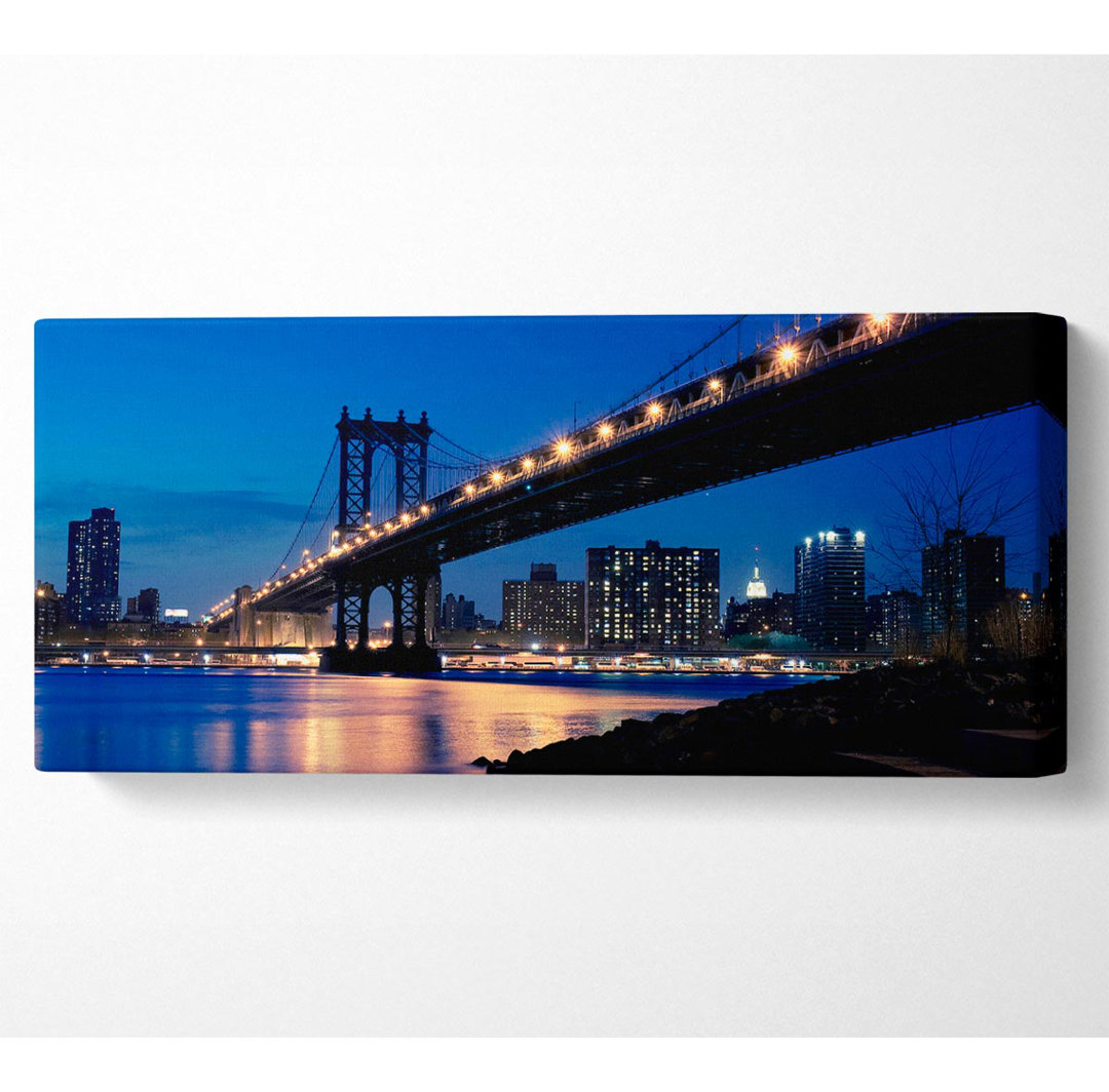 Brooklyn Bridge Peach Glow - Kunstdrucke auf Leinwand