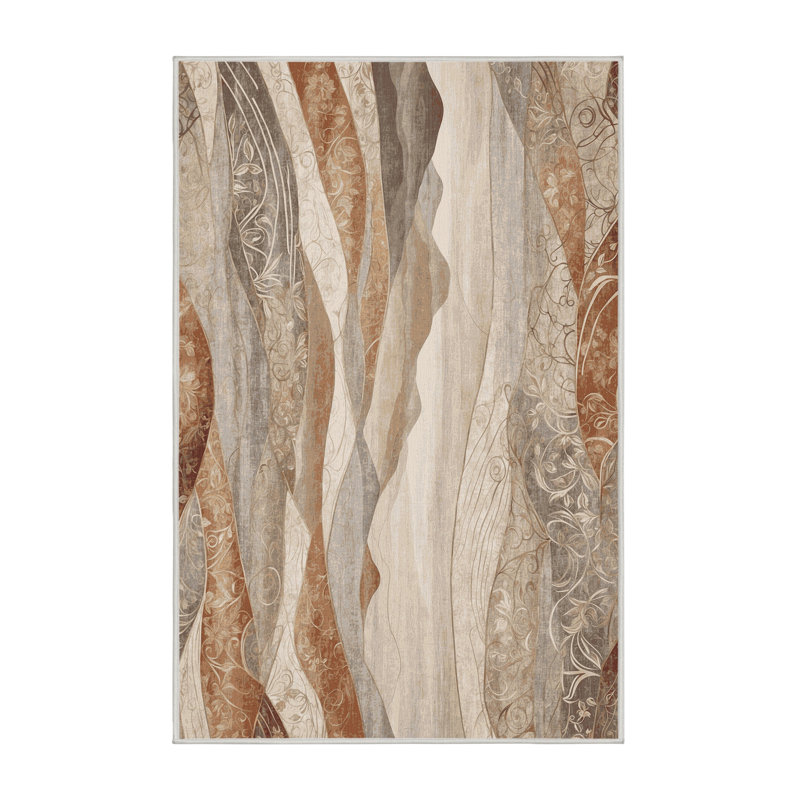 Erosive Lines Rug, Rectangle 6' x 9'