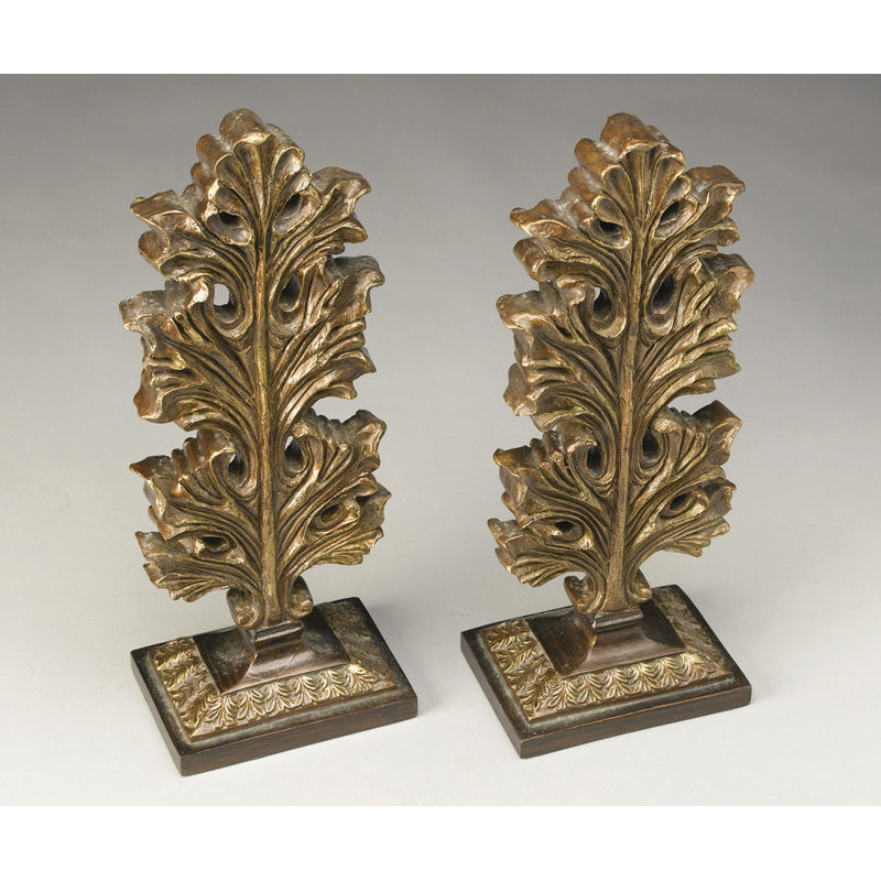 Leaf Finial Sculpture, Antique Gold