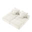Canapé modulaire surdimensionné moderne avec 2 repose-pieds et 2 sièges, canapé moelleux en tissu de chenille étincelant avec 4 coussins, canapé capitonné à combinaison 4 pièces, aucun assemblage requis, canapés à compression-1899783953