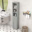Grande armoire de salle de bain autoportante avec beaucoup de rangement et tablette réglable Elisamuel-417910778