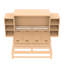 Lit escamotable double avec tiroirs et tablettes de rangement - Lit mural peu encombrant pour chambres d'amis et petites chambres. Or-2145193761-2138700510