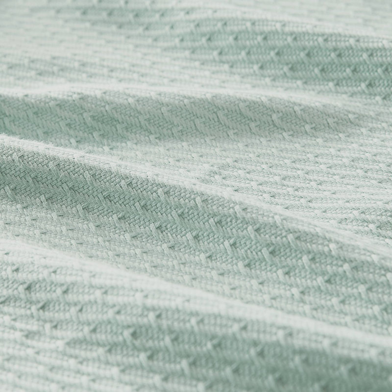 Couverture 100% coton égyptien certifié, Lit simple, Écume de mer, écume de mer