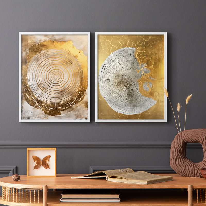ABSTRACT Series CCXVI - Reproduction encadrée de qualité supérieure - prête à être accrochée - aucun clou requis - aucun clou requis