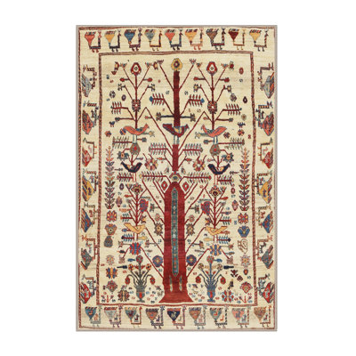 Tapis beige/brun contemporain