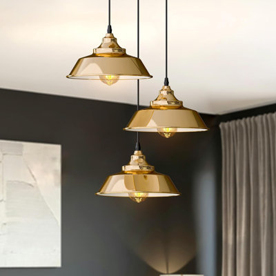 3 - Light Satin Nickel Cone Pendant