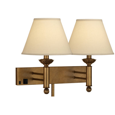Steel Plug-in Armed Sconce