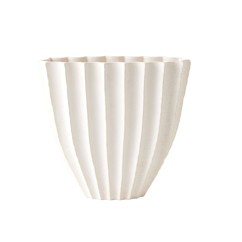 Earthenware Table Vase, 13.75" H x 15" W x 5.5" D
