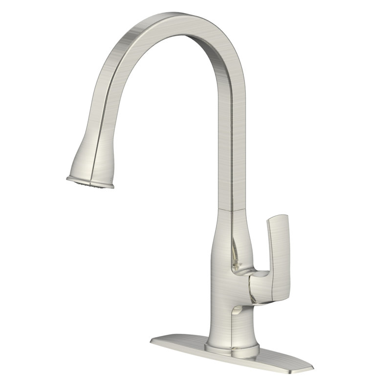 CMI Cardania Pull Down Kitchen Faucet, Brushed Nickel 