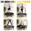 Mini trampoline à ressort pliable 40 "pour adultes - Rebondisseur de forme physique d'intérieur avec poignée en U réglable, pratique pour l'entraînement à domicile-128978900