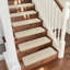 Ensemble de tapis d'escalier géométriques bullnosés antidérapants avec tapis de réception-41406905