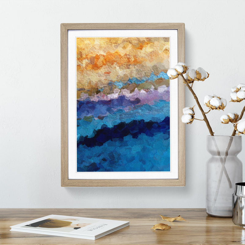 Conclusions Abstract - Framed Print, 64cm H x 46cm W x 2cm D, Oak