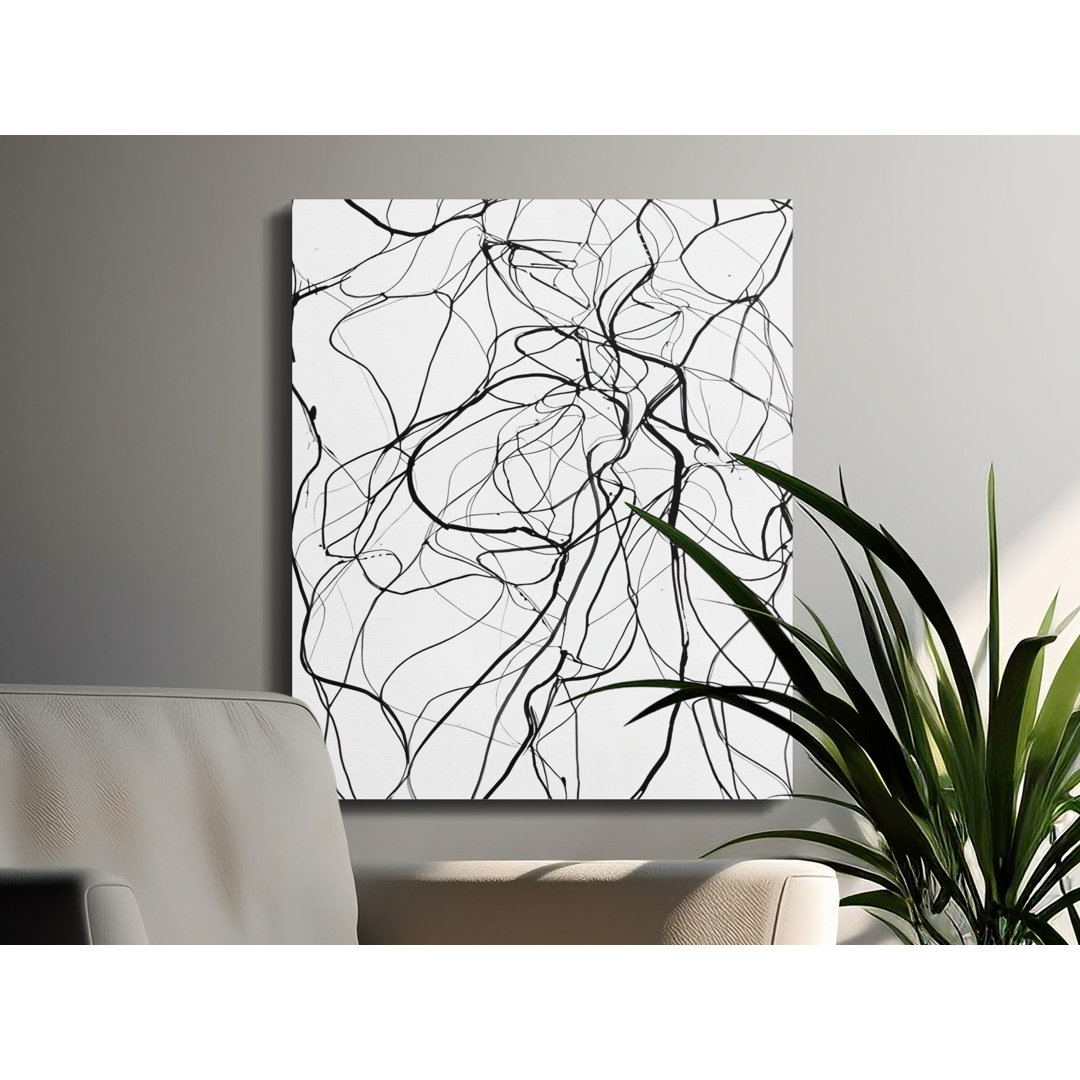 Minimalist Black White Abstract Wall Art
