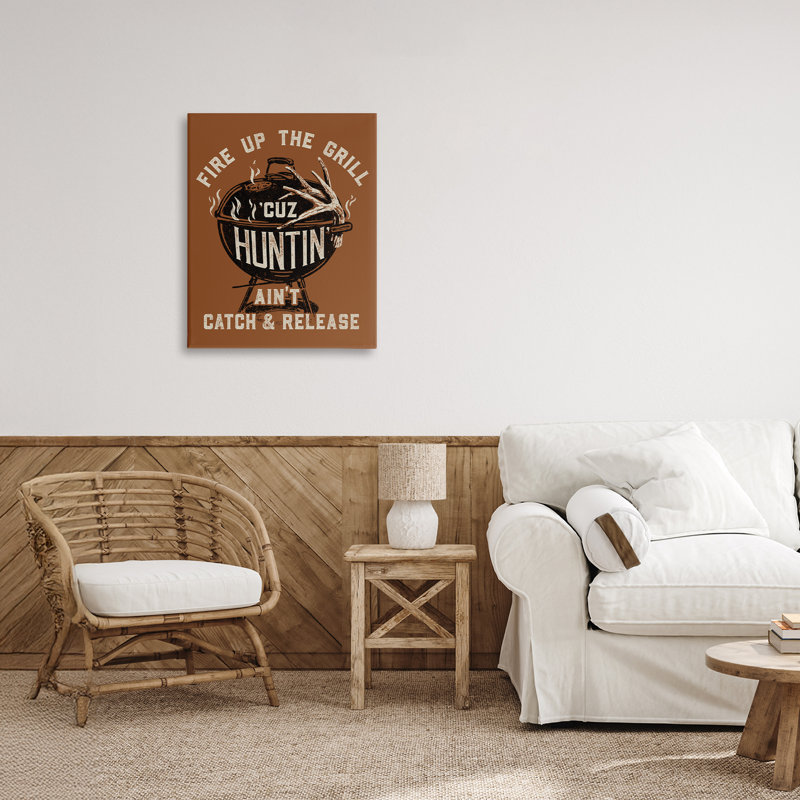 Toile «Fire Up Grill», conception de Jedco Brands, Inc., H 20 po x l 16 po