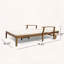 Chaise longue double Perla, méridienne double réglable avec coussins à séchage rapide